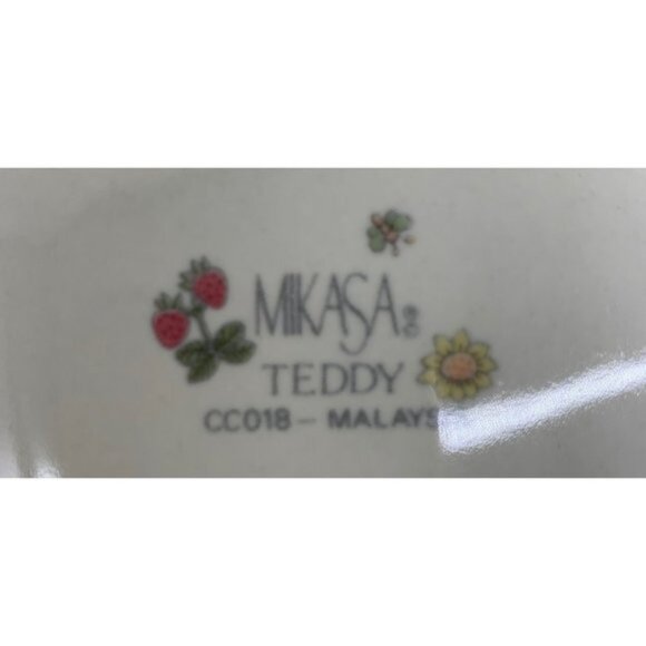 Mikasa Teddy Bear Dinnerware Set - Plate & Bowl - Ceramic Childrens Dishware - Picture 7 of 7